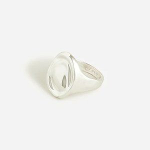 J. Crew Sculptural Swoop Ring Silver-plated Size 6